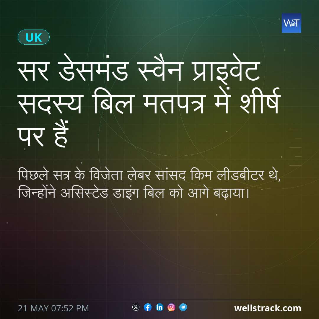 सर डेसमंड स्वैन प्राइवेट सदस्य बिल मतपत्र में शीर्ष पर हैं — WellsTrack