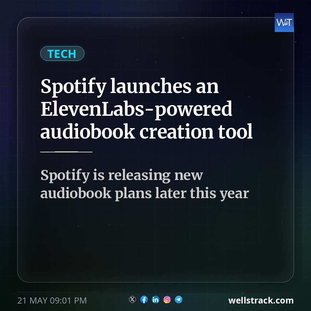 Spotify launches an ElevenLabs-powered audiobook creation tool — WellsTrack