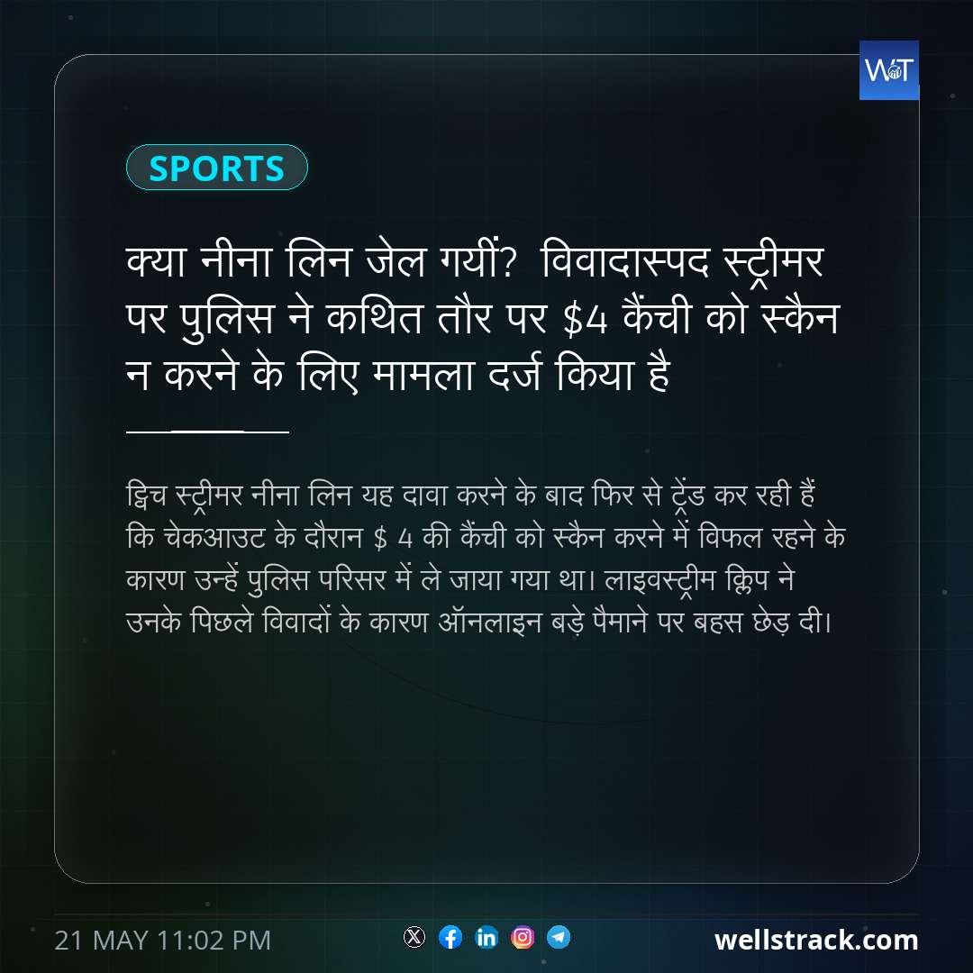 क्या नीना लिन जेल गयीं? विवादास्पद स्ट्रीमर पर पुलिस ने कथित तौर पर $4 कैंची को स्कैन न करने के लिए मामला दर्ज किया है — WellsTrack