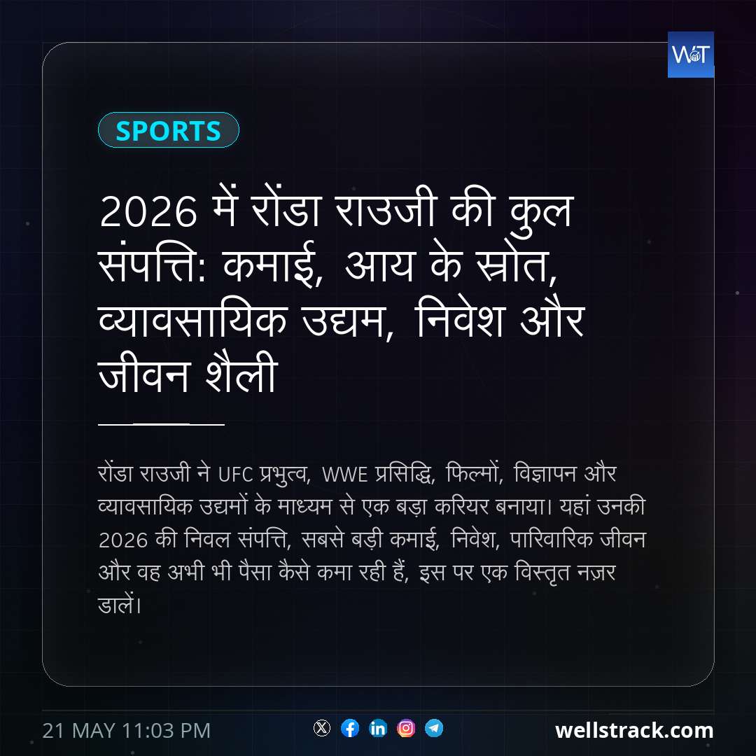 2026 में रोंडा राउजी की कुल संपत्ति: कमाई, आय के स्रोत, व्यावसायिक उद्यम, निवेश और जीवन शैली — WellsTrack