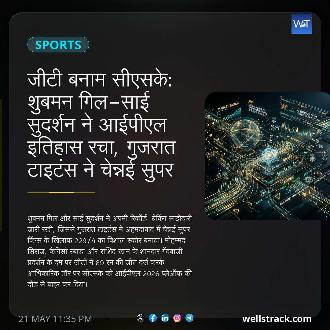 जीटी बनाम सीएसके: शुबमन गिल-साई सुदर्शन ने आईपीएल इतिहास रचा, गुजरात टाइटंस ने चेन्नई सुपर किंग्स को हराया — WellsTrack