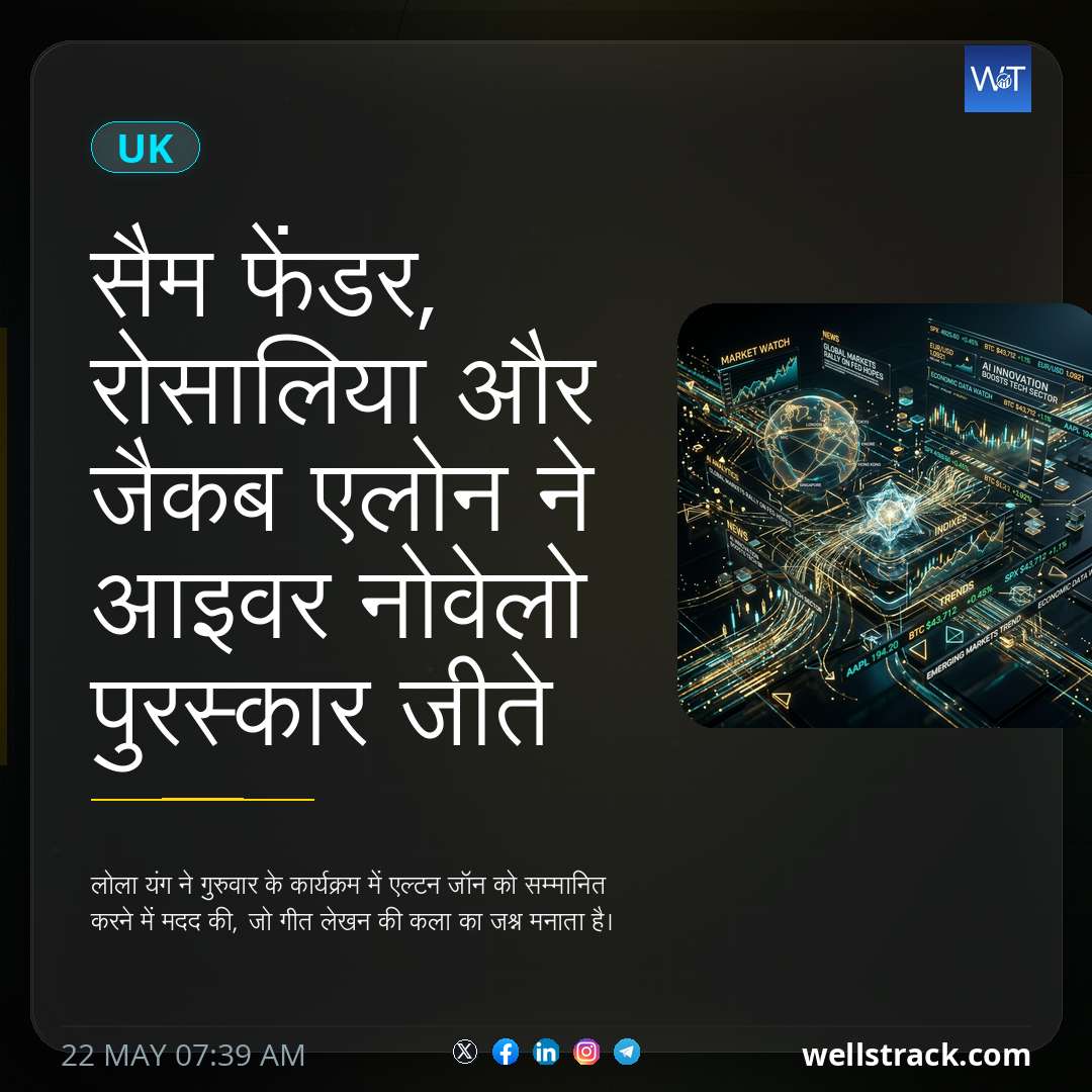सैम फेंडर, रोसालिया और जैकब एलोन ने आइवर नोवेलो पुरस्कार जीते — WellsTrack