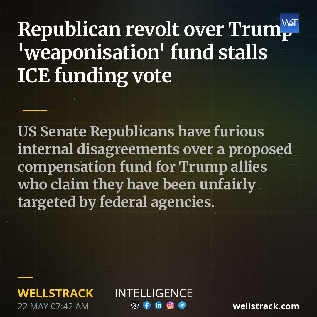 Republican revolt over Trump 'weaponisation' fund stalls ICE funding vote — WellsTrack