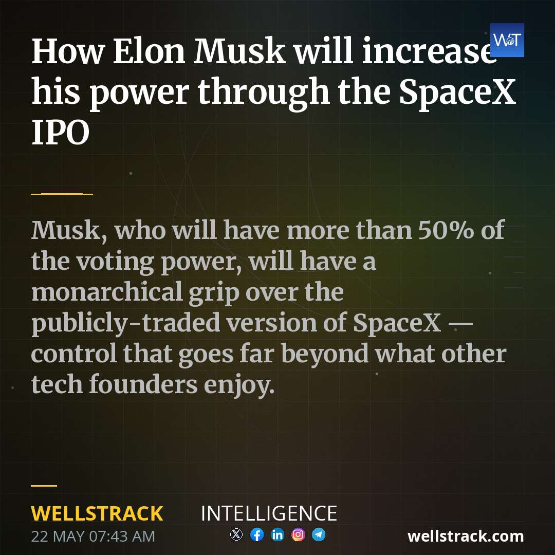 How Elon Musk will increase his power through the SpaceX IPO — WellsTrack