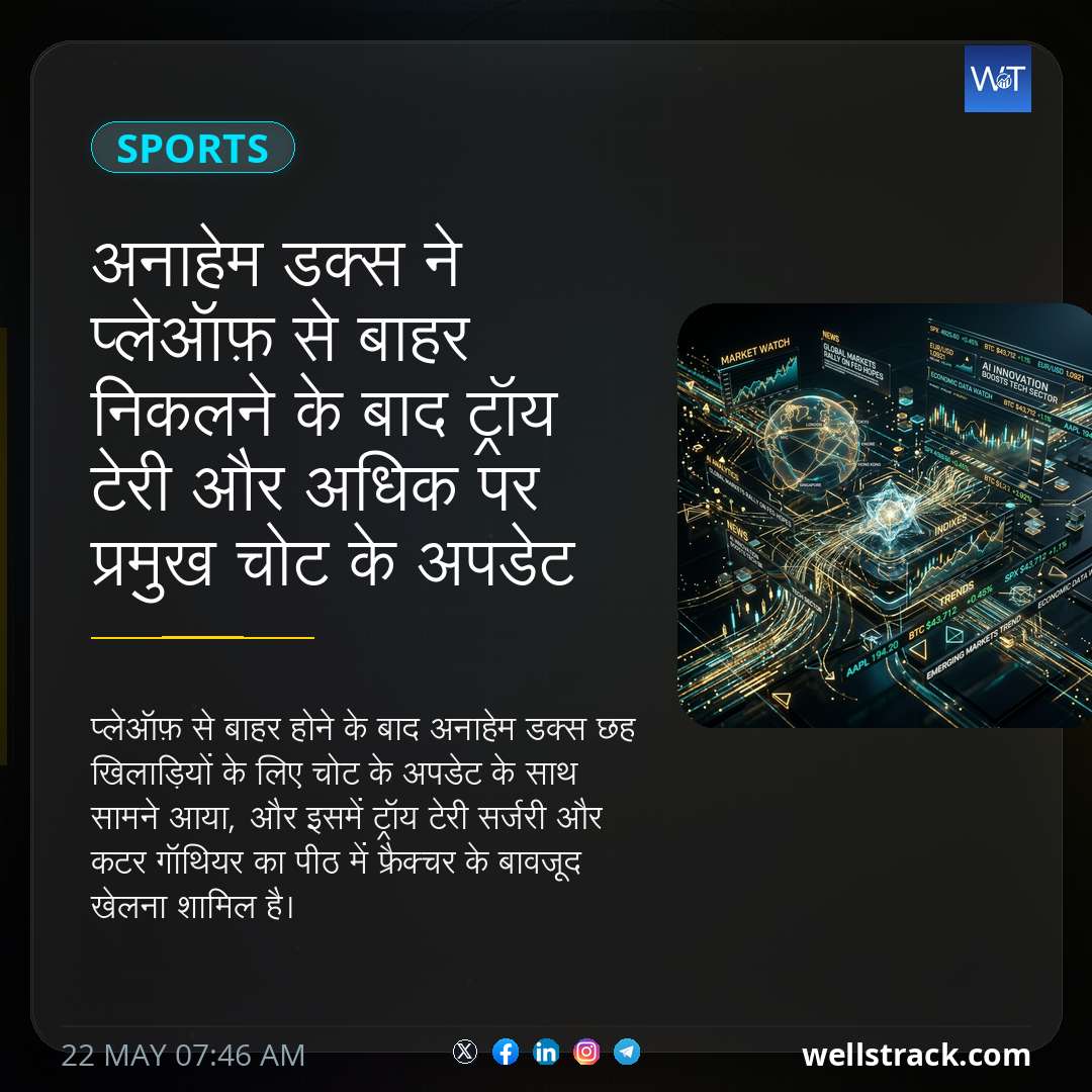 अनाहेम डक्स ने प्लेऑफ़ से बाहर निकलने के बाद ट्रॉय टेरी और अधिक पर प्रमुख चोट के अपडेट जारी किए — WellsTrack