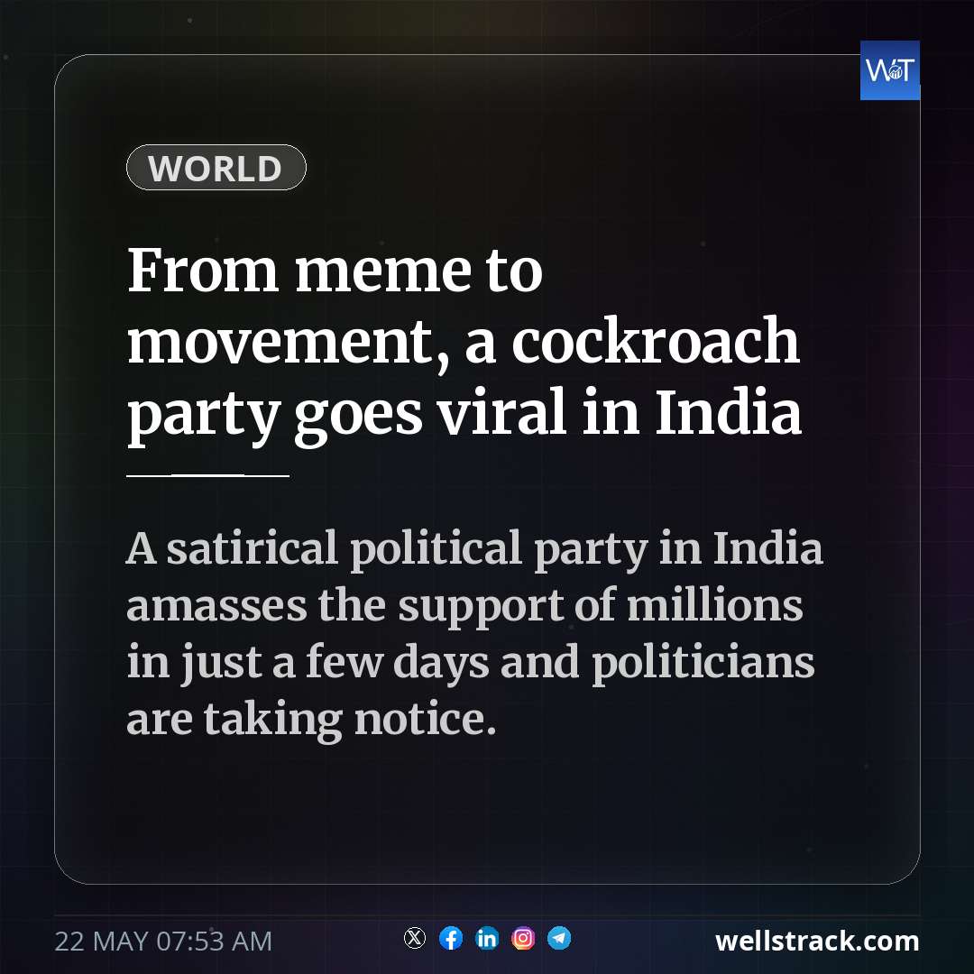 From meme to movement, a cockroach party goes viral in India — WellsTrack