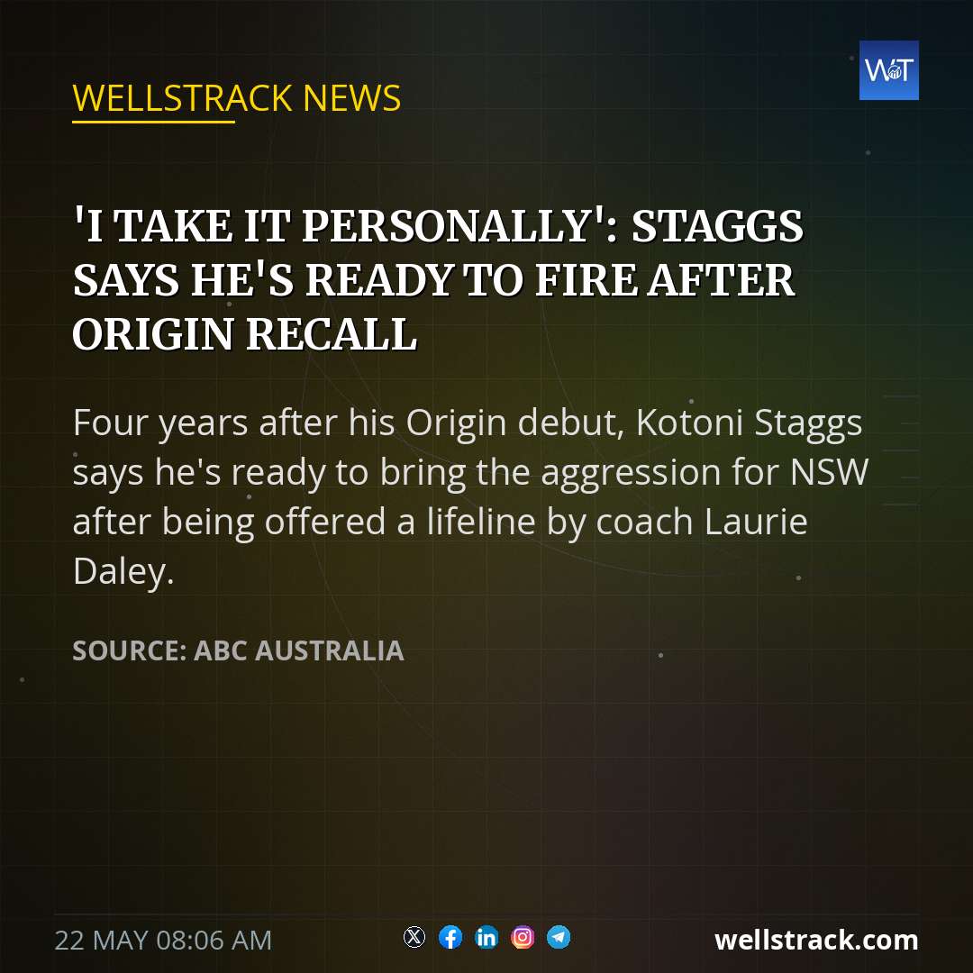 'I take it personally': Staggs says he's ready to fire after Origin recall — WellsTrack