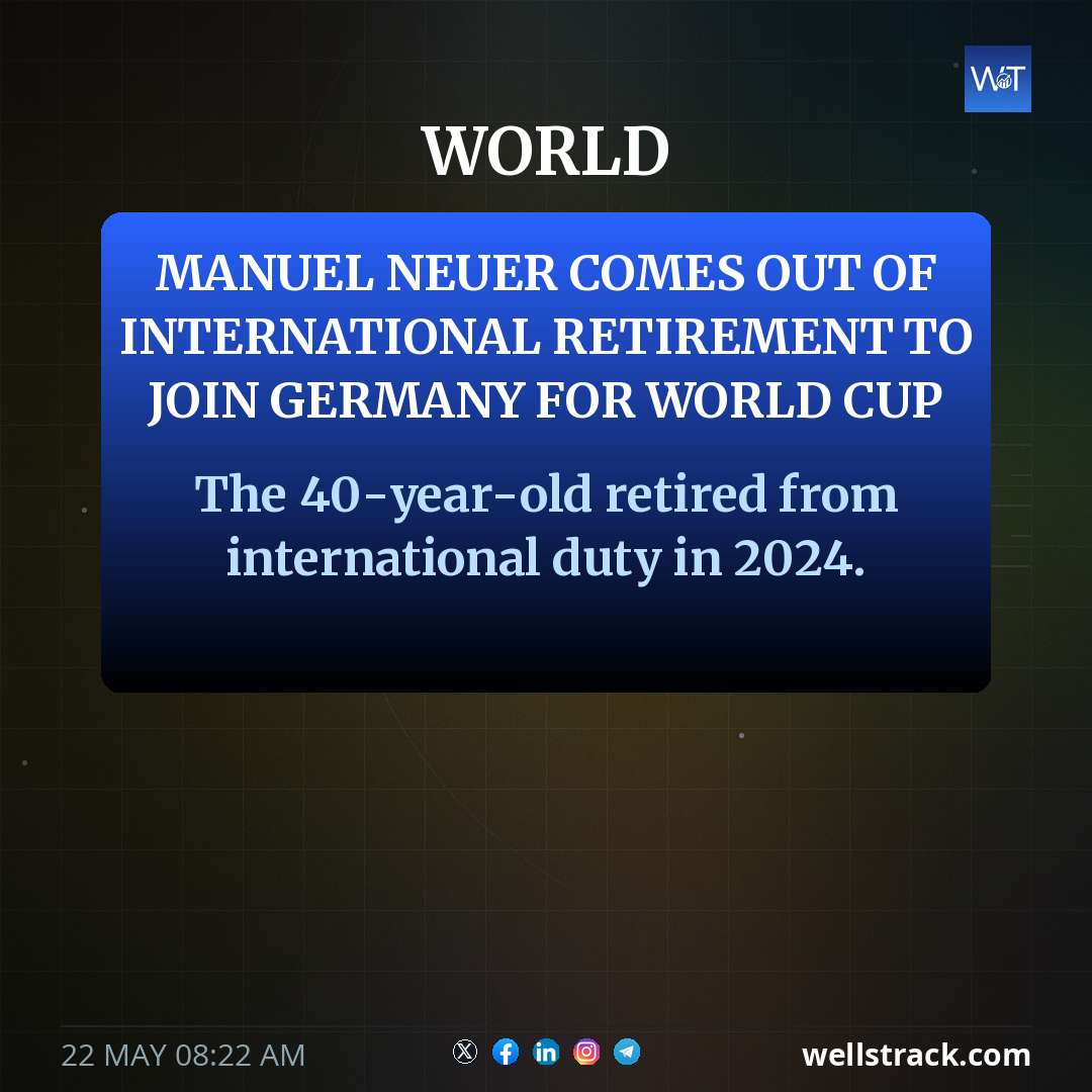 Manuel Neuer comes out of international retirement to join Germany for World Cup — WellsTrack