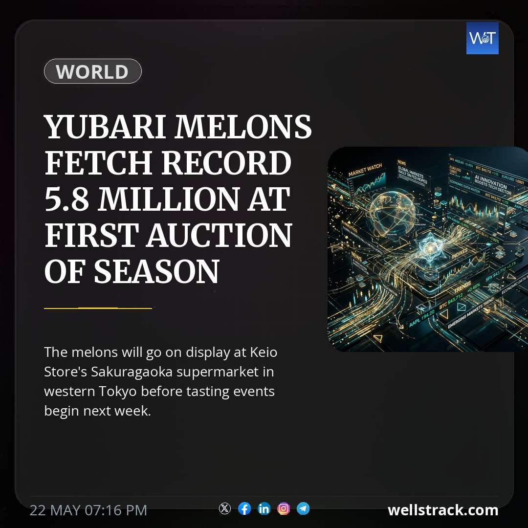 Yubari melons fetch record ¥5.8 million at first auction of season — WellsTrack