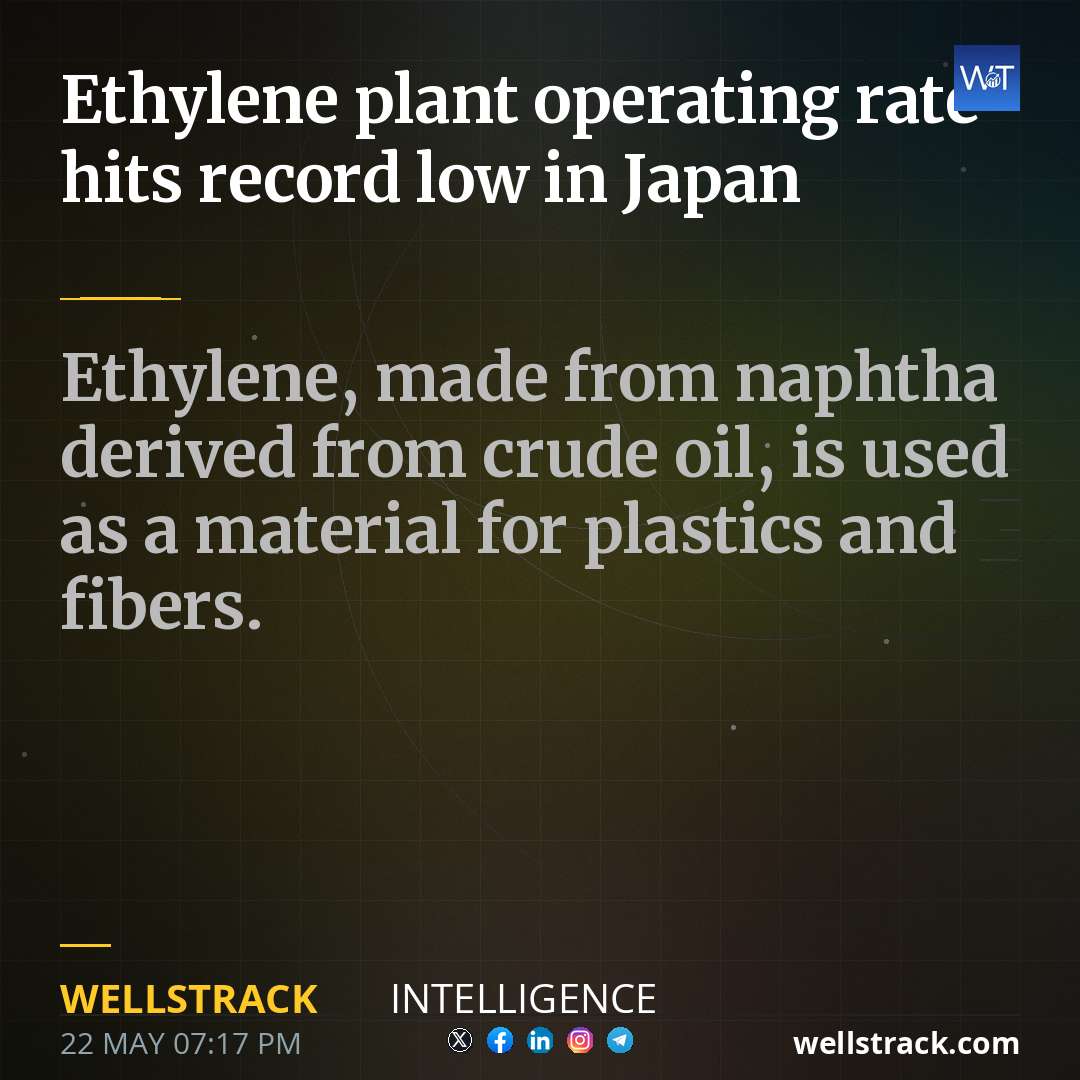 Ethylene plant operating rate hits record low in Japan — WellsTrack