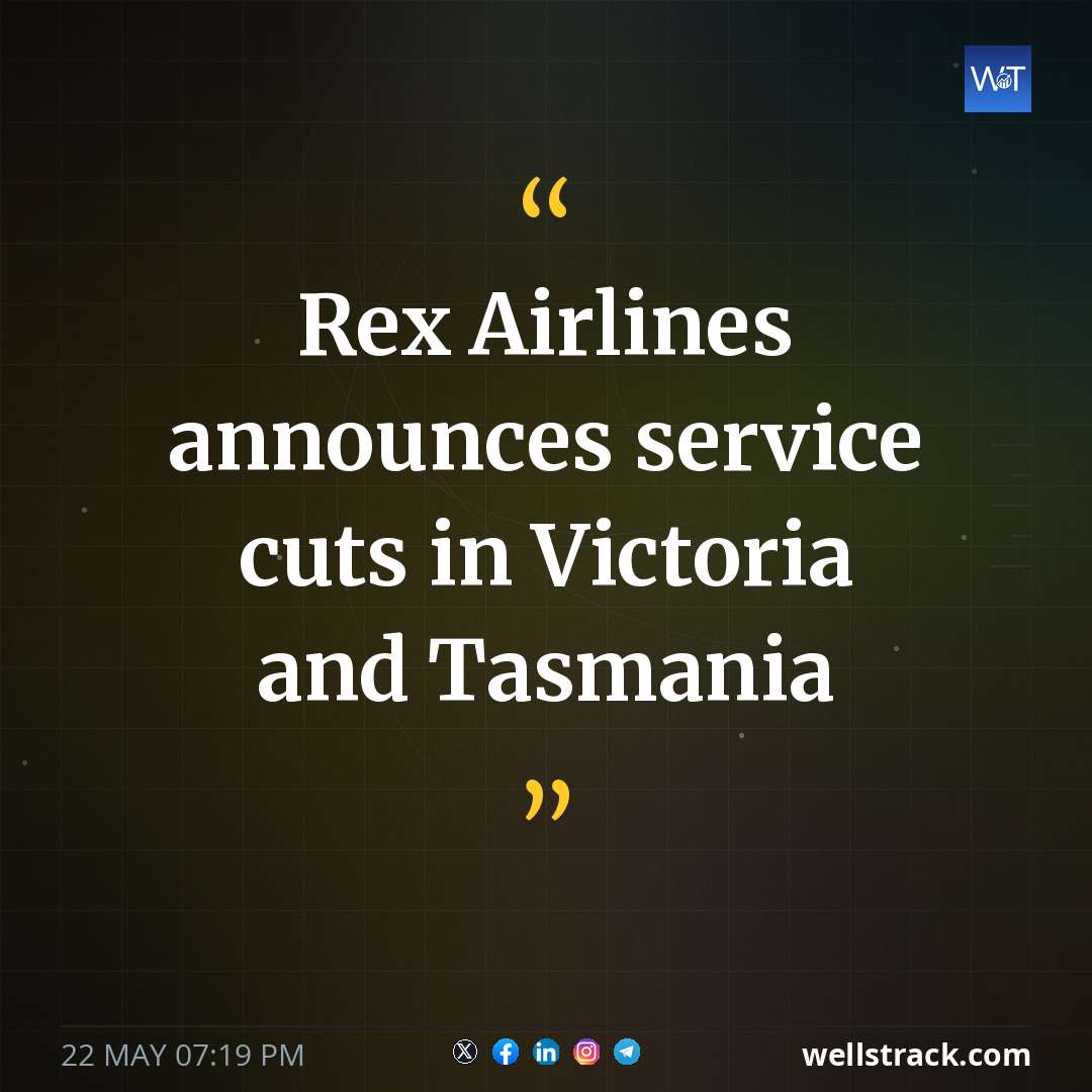 Rex Airlines announces service cuts in Victoria and Tasmania — WellsTrack