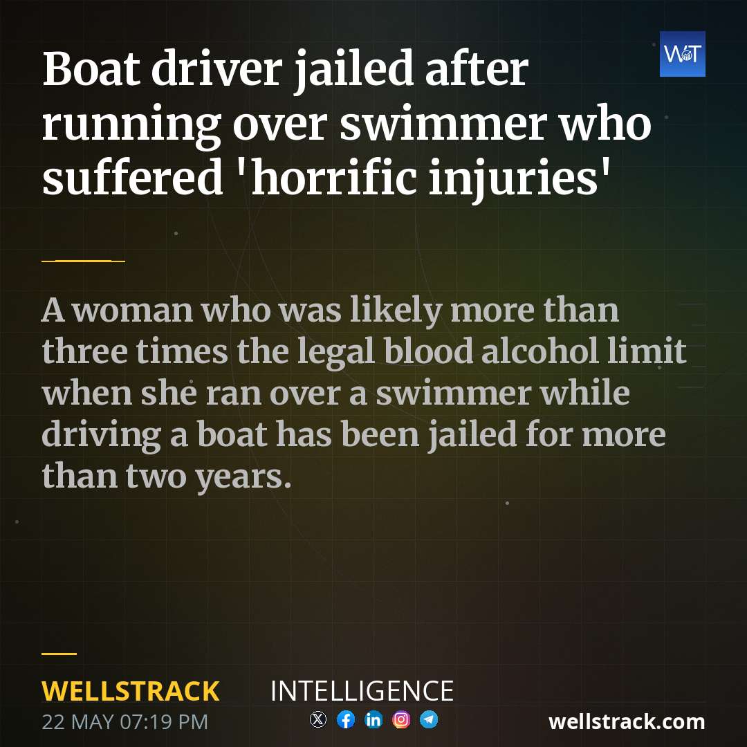 Boat driver jailed after running over swimmer who suffered 'horrific injuries' — WellsTrack