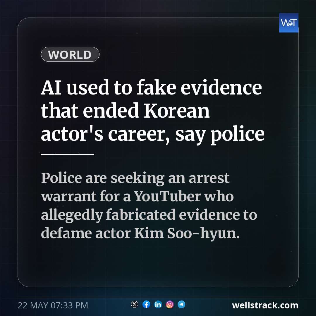 AI used to fake evidence that ended Korean actor's career, say police — WellsTrack