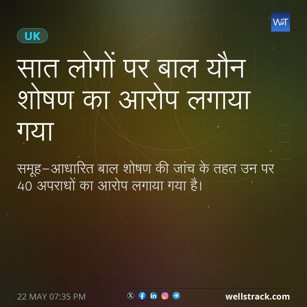 सात लोगों पर बाल यौन शोषण का आरोप लगाया गया — WellsTrack