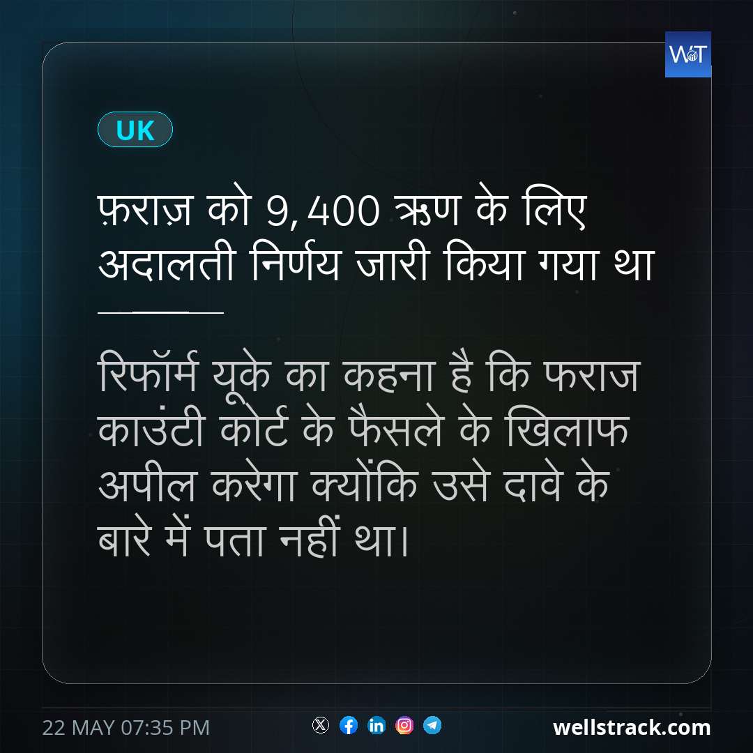 फ़राज़ को £9,400 ऋण के लिए अदालती निर्णय जारी किया गया था — WellsTrack