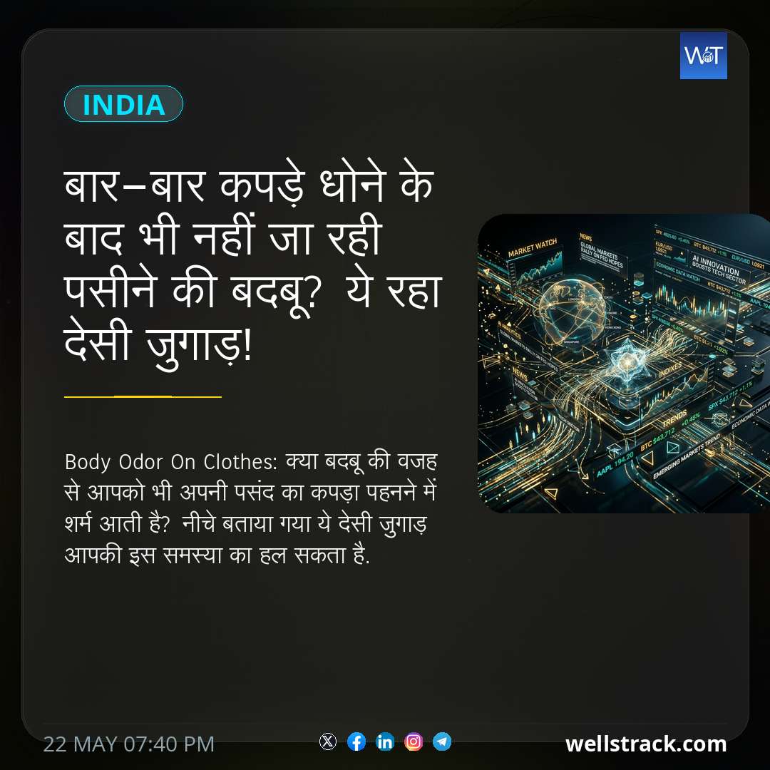 बार-बार कपड़े धोने के बाद भी नहीं जा रही पसीने की बदबू? ये रहा देसी जुगाड़! — WellsTrack