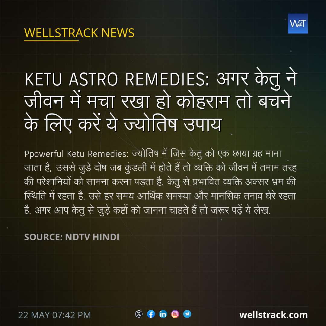 Ketu Astro Remedies: अगर केतु ने जीवन में मचा रखा हो कोहराम तो बचने के लिए करें ये ज्योतिष उपाय — WellsTrack