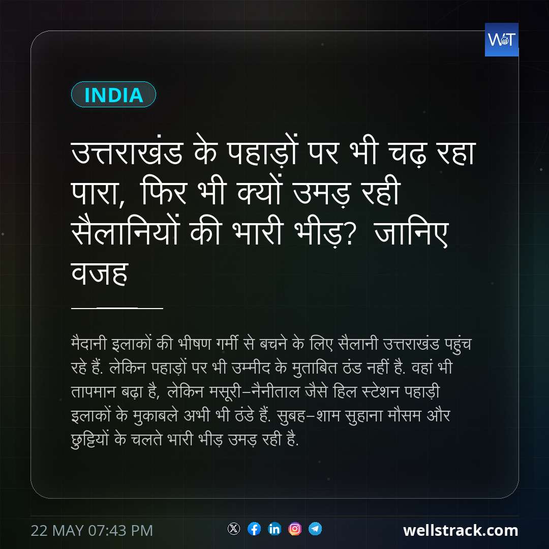 उत्तराखंड के पहाड़ों पर भी चढ़ रहा पारा, फिर भी क्यों उमड़ रही सैलानियों की भारी भीड़? जानिए वजह — WellsTrack