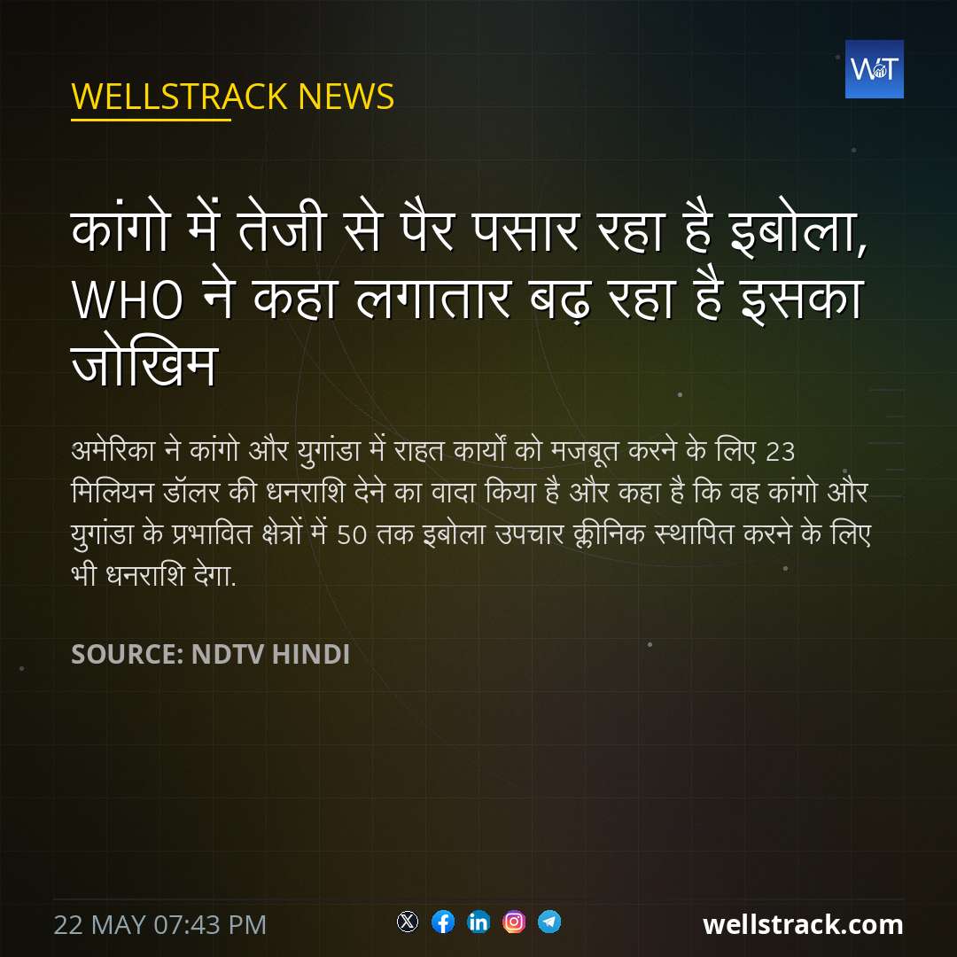 कांगो में तेजी से पैर पसार रहा है इबोला, WHO ने कहा लगातार बढ़ रहा है इसका जोखिम — WellsTrack