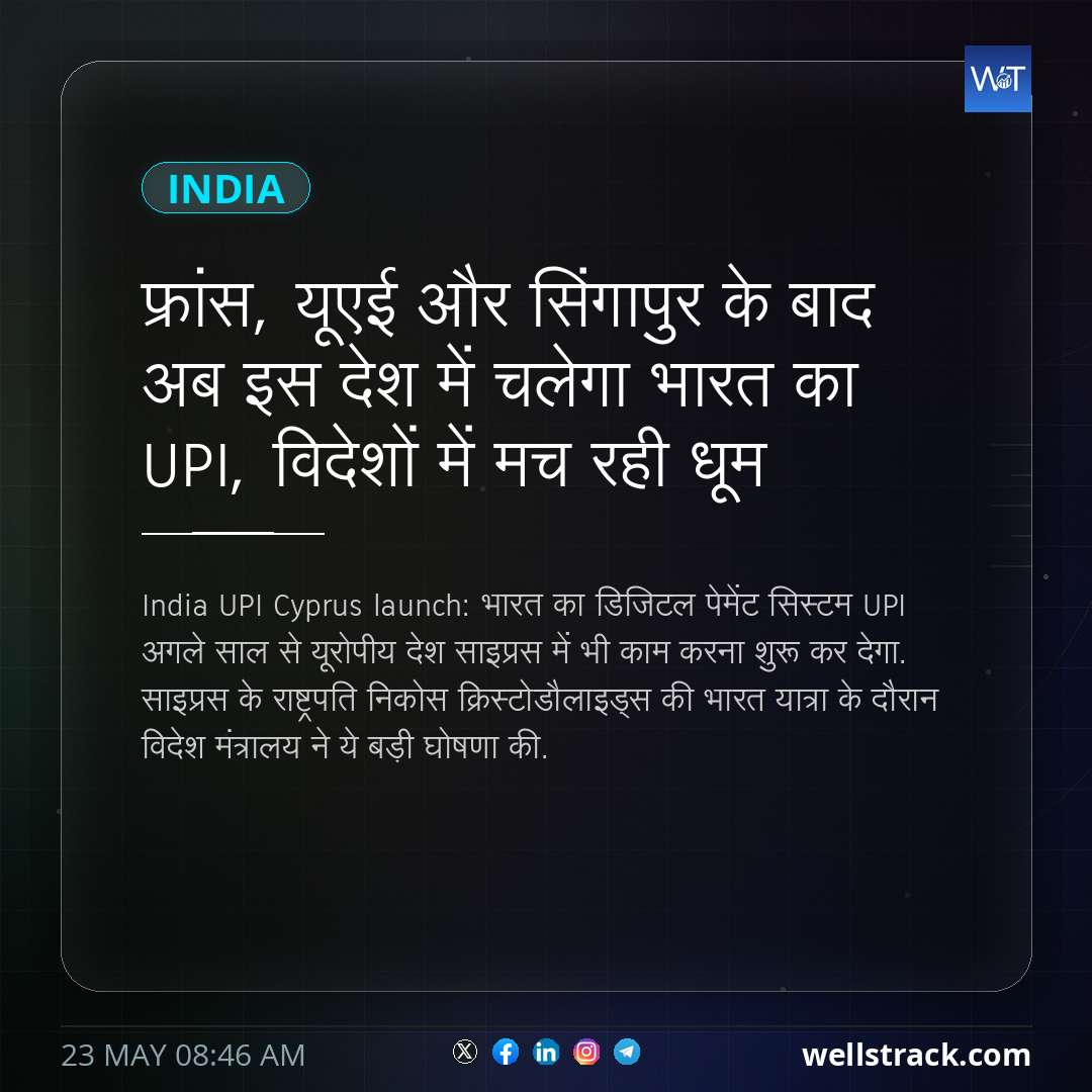 फ्रांस, यूएई और सिंगापुर के बाद अब इस देश में चलेगा भारत का UPI, विदेशों में मच रही धूम — WellsTrack