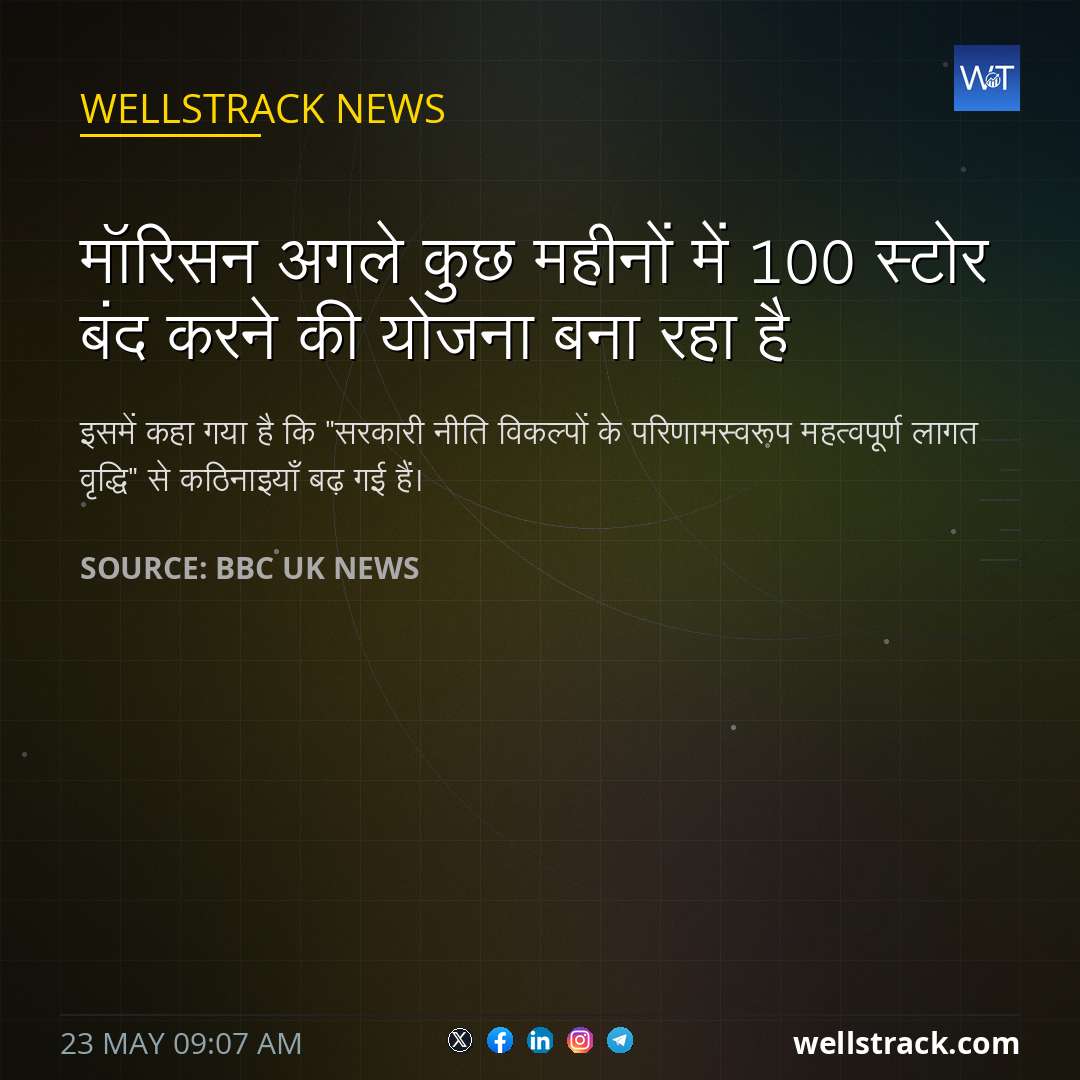 मॉरिसन अगले कुछ महीनों में 100 स्टोर बंद करने की योजना बना रहा है — WellsTrack