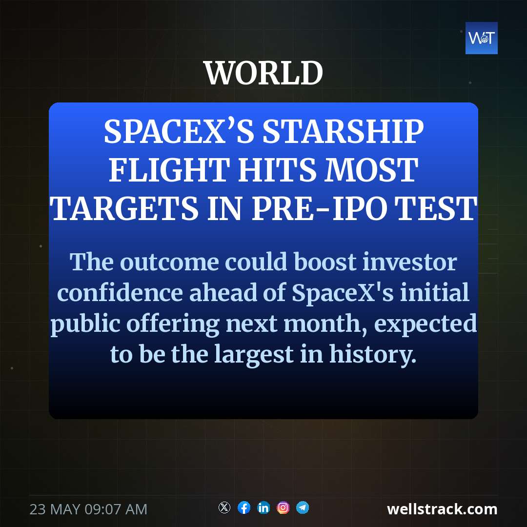 SpaceX’s Starship flight hits most targets in pre-IPO test — WellsTrack