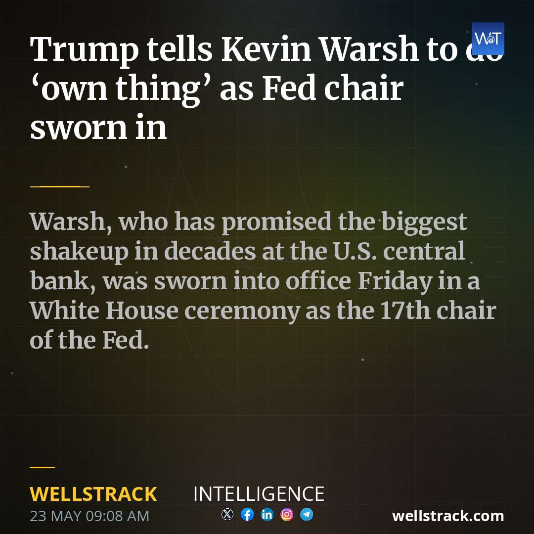 Trump tells Kevin Warsh to do ‘own thing’ as Fed chair sworn in — WellsTrack