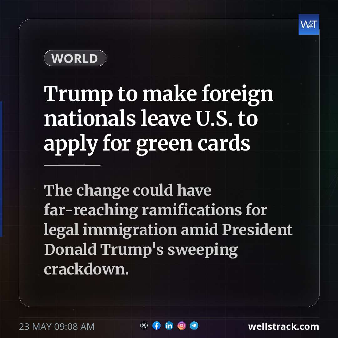 Trump to make foreign nationals leave U.S. to apply for green cards — WellsTrack