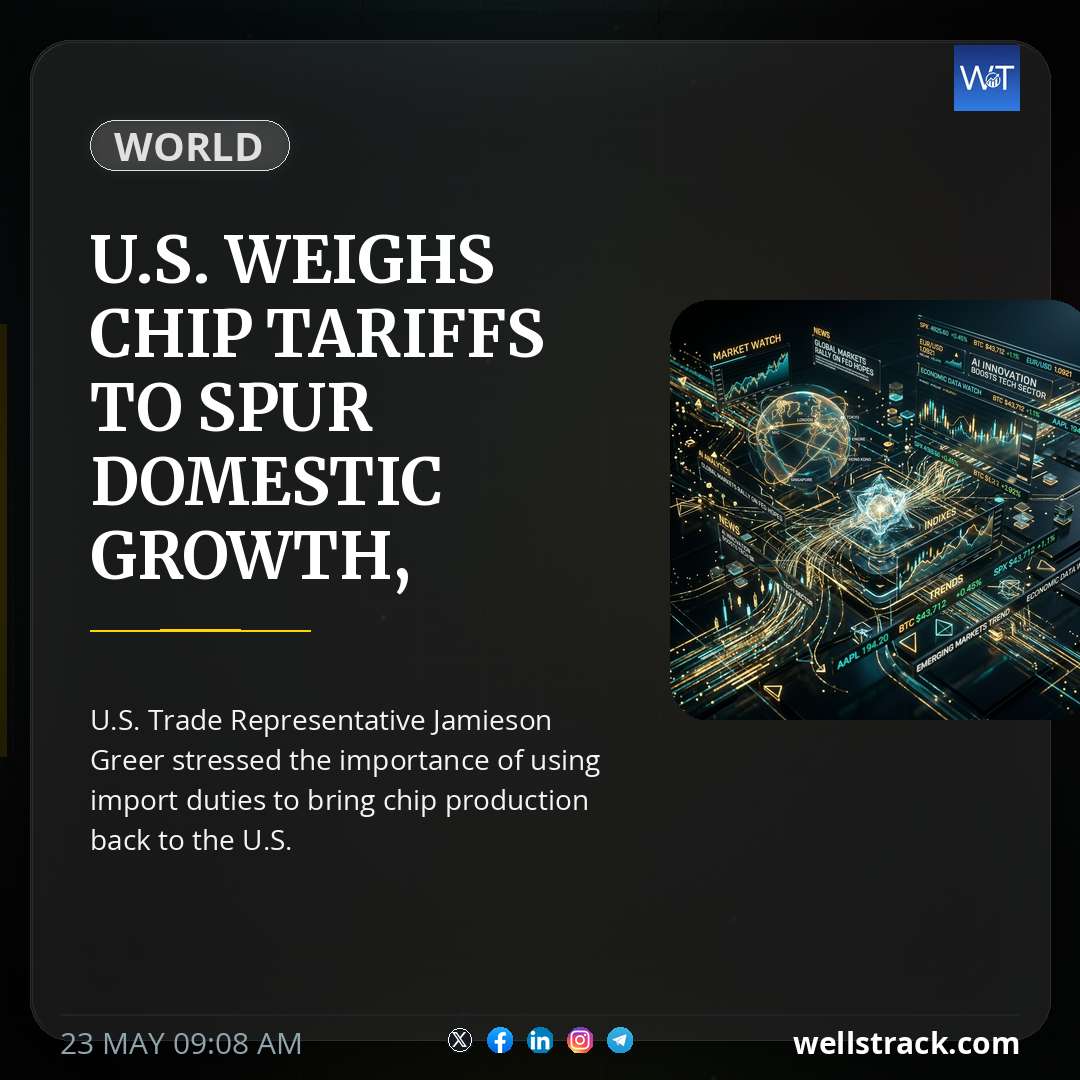 U.S. weighs chip tariffs to spur domestic growth, trade chief says — WellsTrack