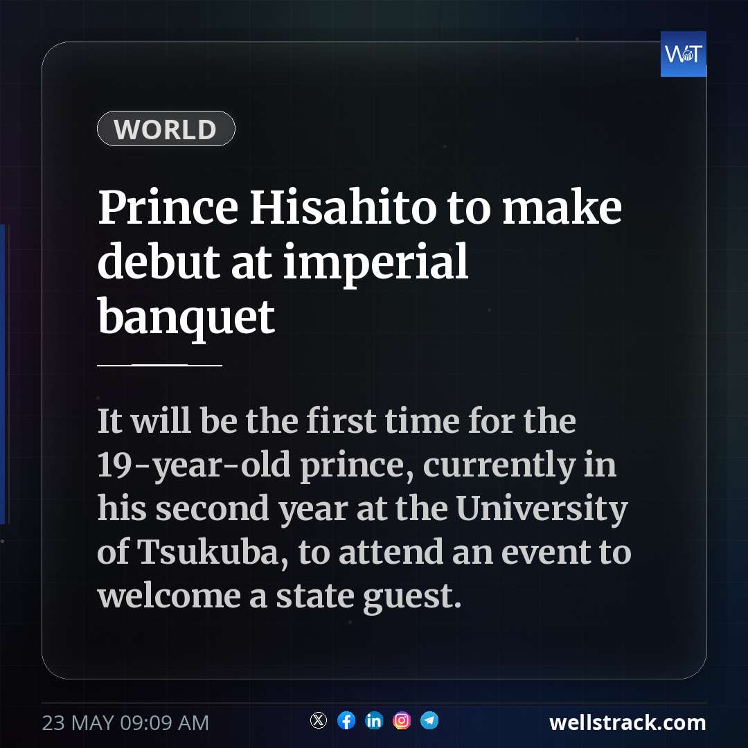 Prince Hisahito to make debut at imperial banquet — WellsTrack