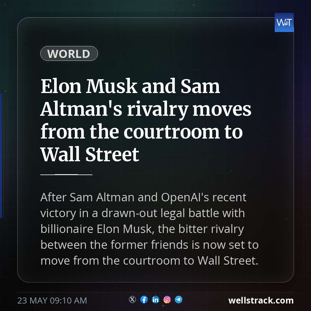 Elon Musk and Sam Altman's rivalry moves from the courtroom to Wall Street — WellsTrack