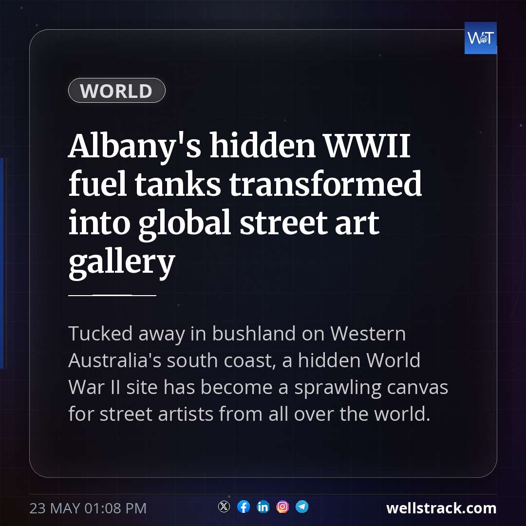 Albany's hidden WWII fuel tanks transformed into global street art gallery — WellsTrack