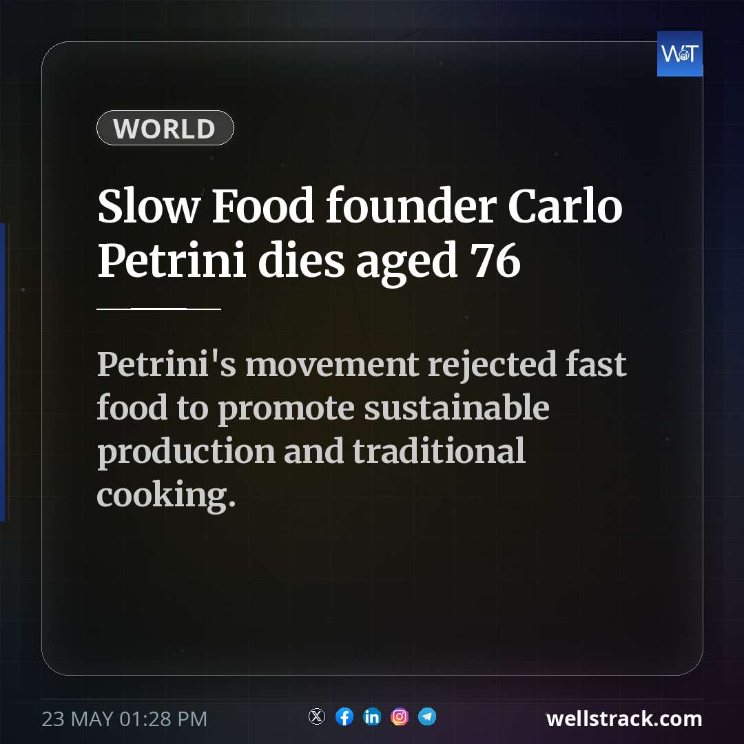 Slow Food founder Carlo Petrini dies aged 76
