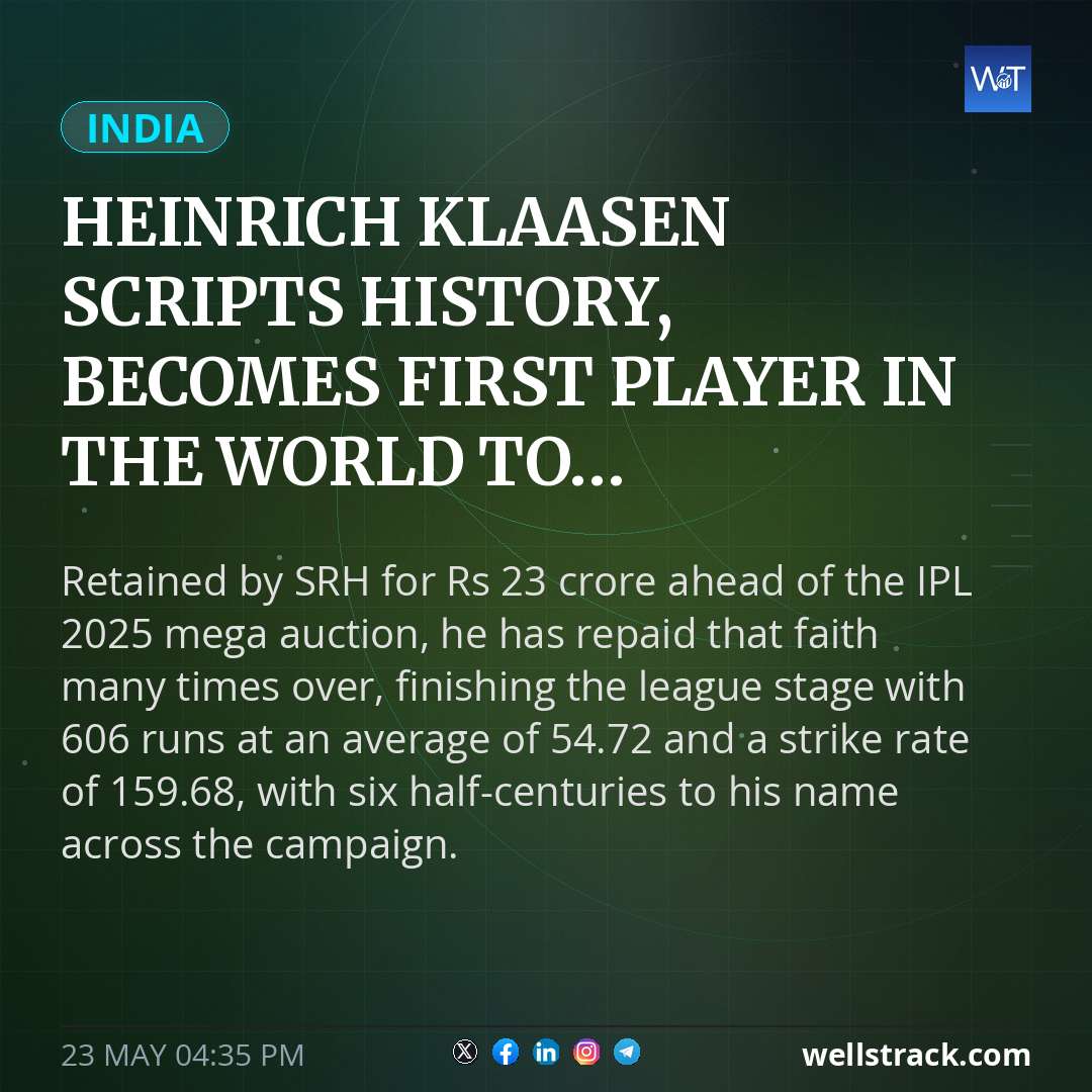 Heinrich Klaasen scripts history, becomes first player in the world to... — WellsTrack
