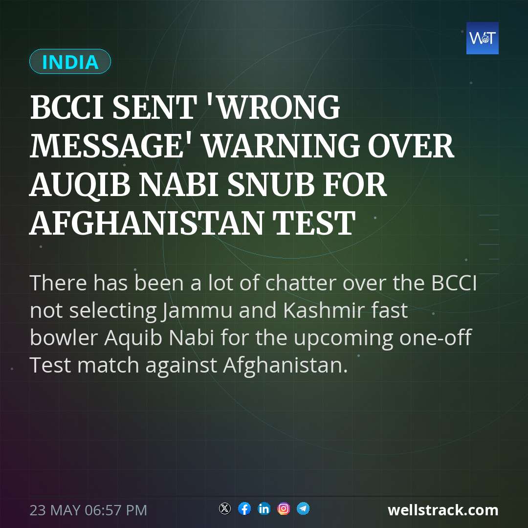 BCCI Sent 'Wrong Message' Warning Over Auqib Nabi Snub For Afghanistan Test