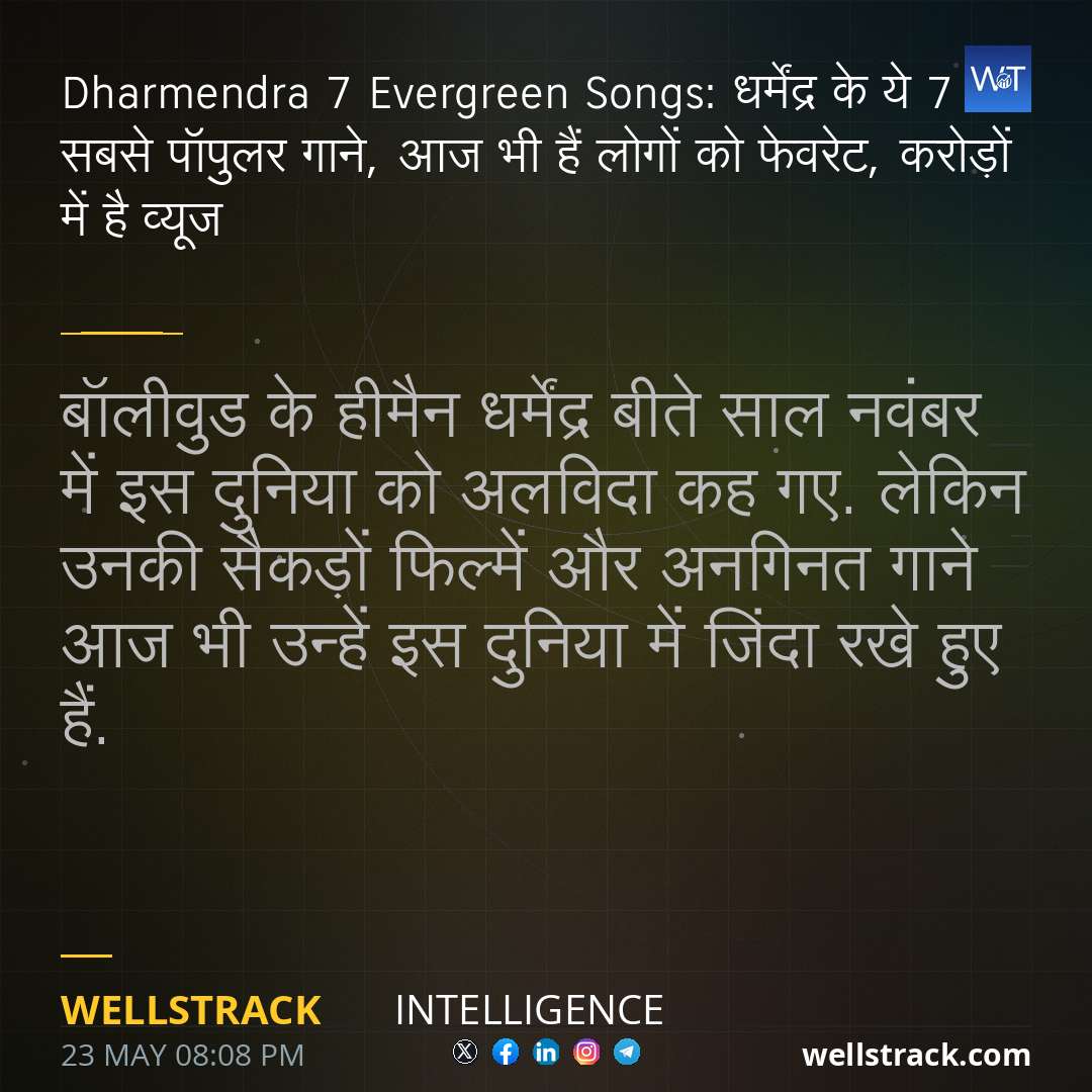Dharmendra 7 Evergreen Songs: धर्मेंद्र के ये 7 सबसे पॉपुलर गाने, आज भी हैं लोगों को फेवरेट, करोड़ों में है व्यूज