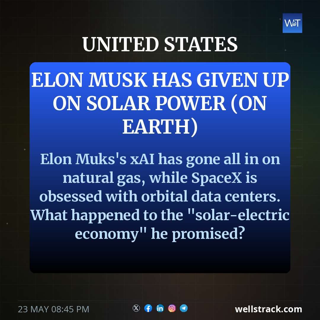 Elon Musk has given up on solar power (on Earth) — WellsTrack