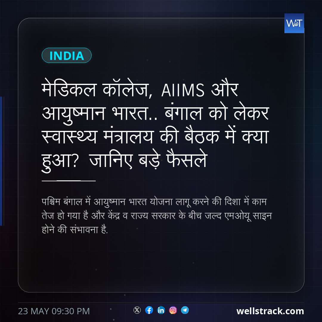 मेडिकल कॉलेज, AIIMS और आयुष्मान भारत.. बंगाल को लेकर स्वास्थ्य मंत्रालय की बैठक में क्या हुआ? जानिए बड़े फैसले