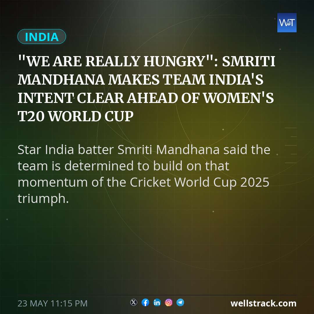 "We Are Really Hungry": Smriti Mandhana Makes Team India's Intent Clear Ahead Of Women's T20 World Cup