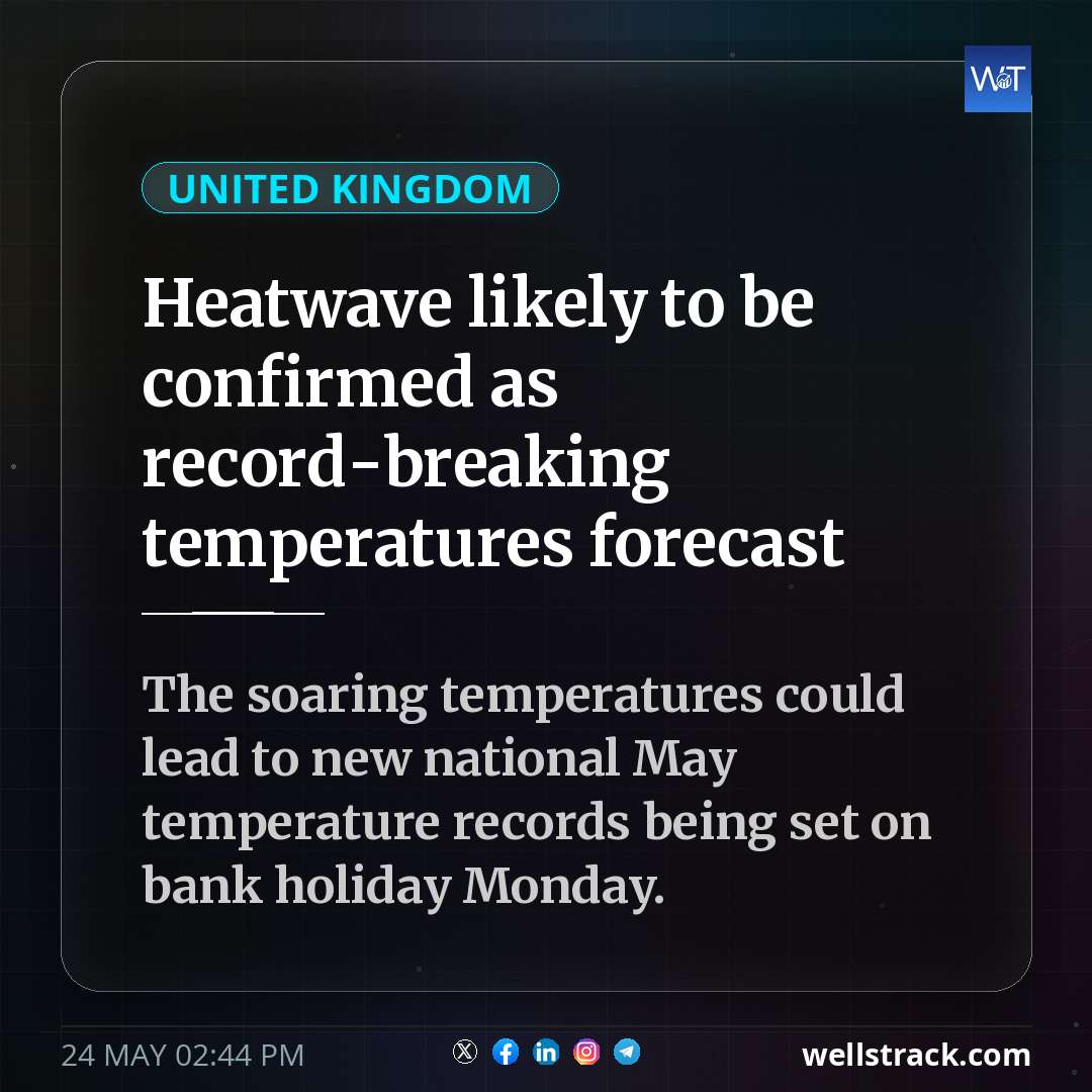 Heatwave likely to be confirmed as record-breaking temperatures forecast — WellsTrack
