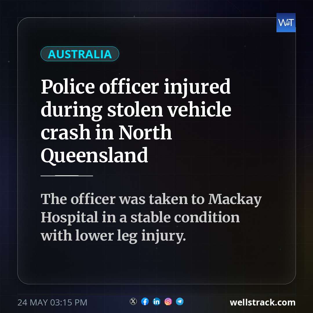 Police officer injured during stolen vehicle crash in North Queensland — WellsTrack