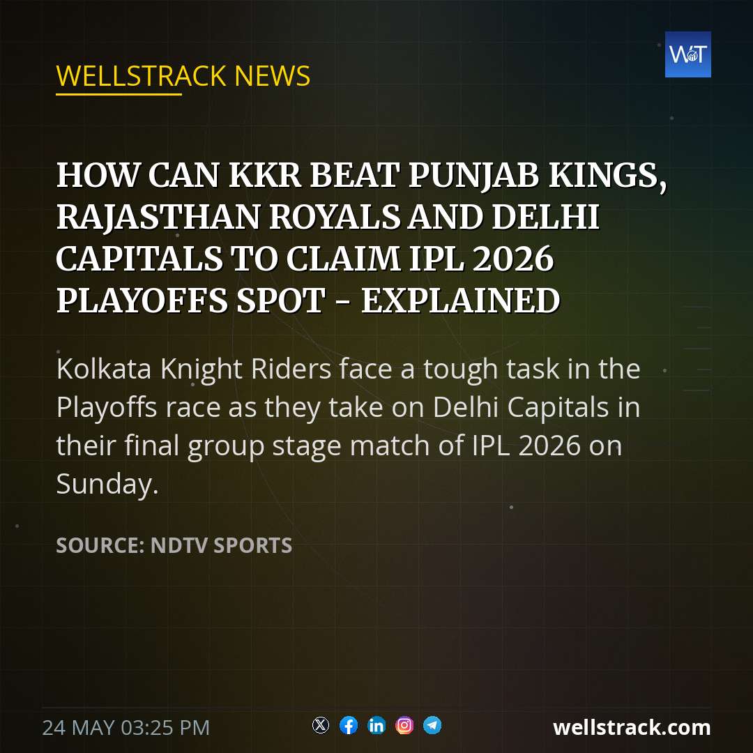 How Can KKR Beat Punjab Kings, Rajasthan Royals And Delhi Capitals To Claim IPL 2026 Playoffs Spot - Explained — WellsTrack