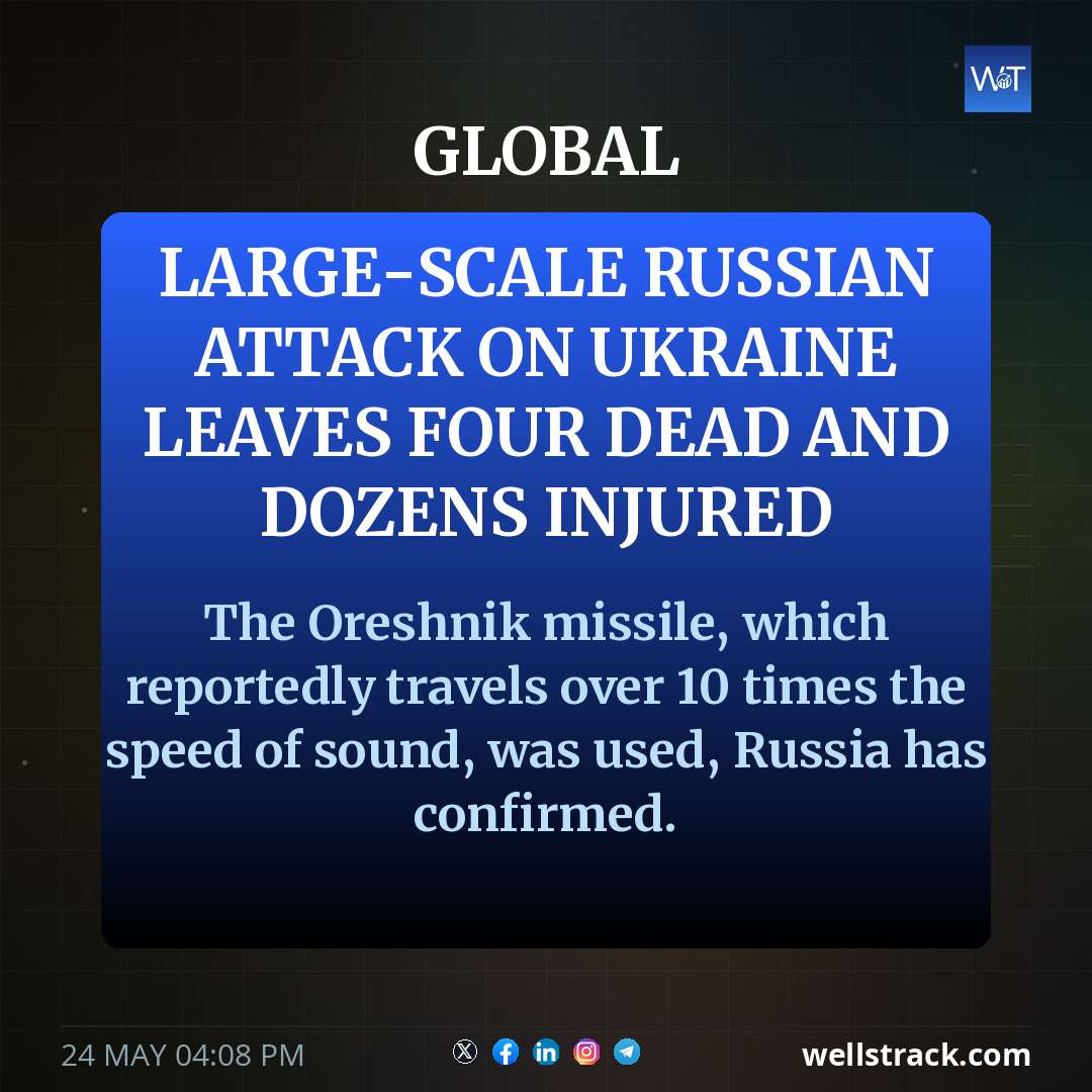 Large-scale Russian attack on Ukraine leaves four dead and dozens injured