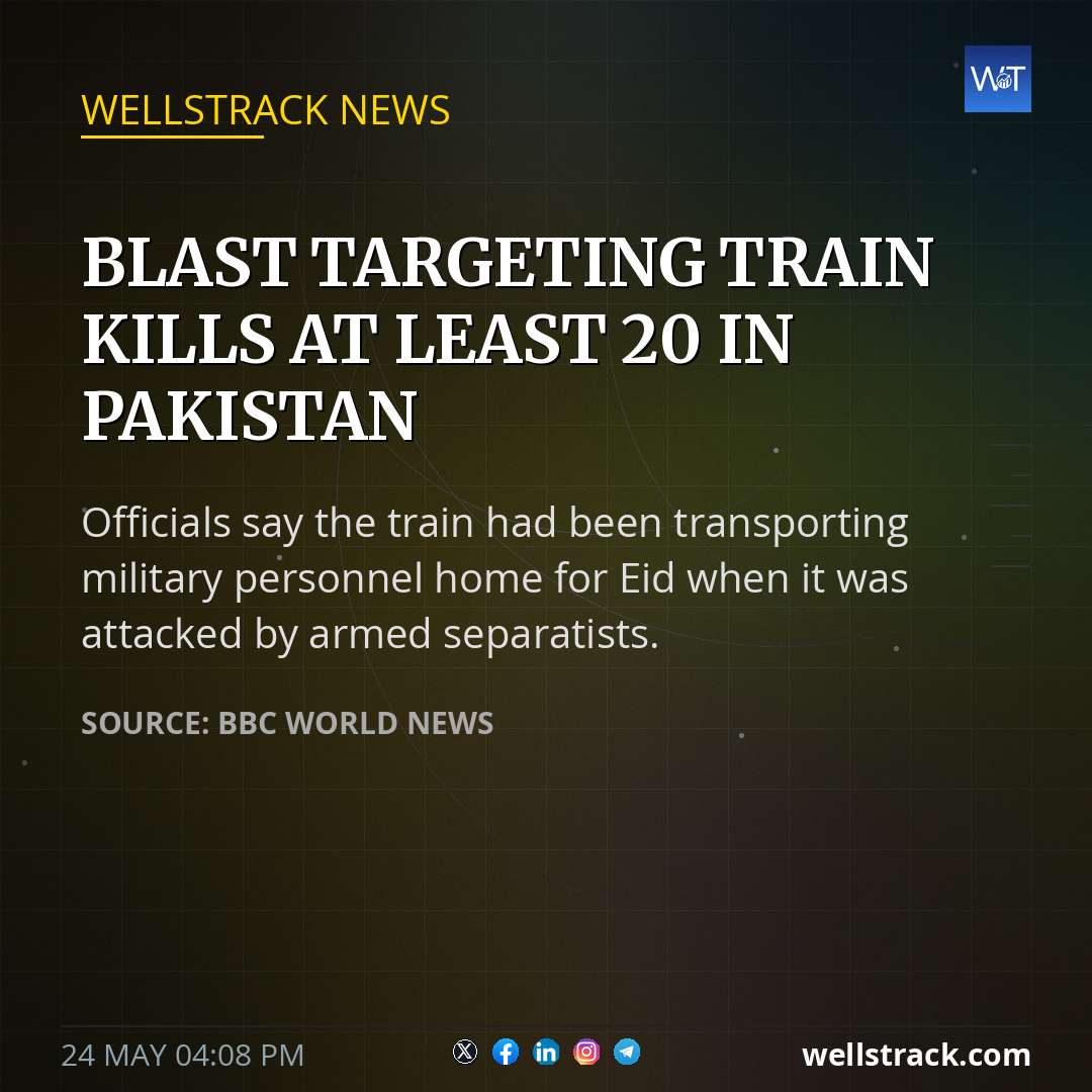 Blast targeting train kills at least 20 in Pakistan
