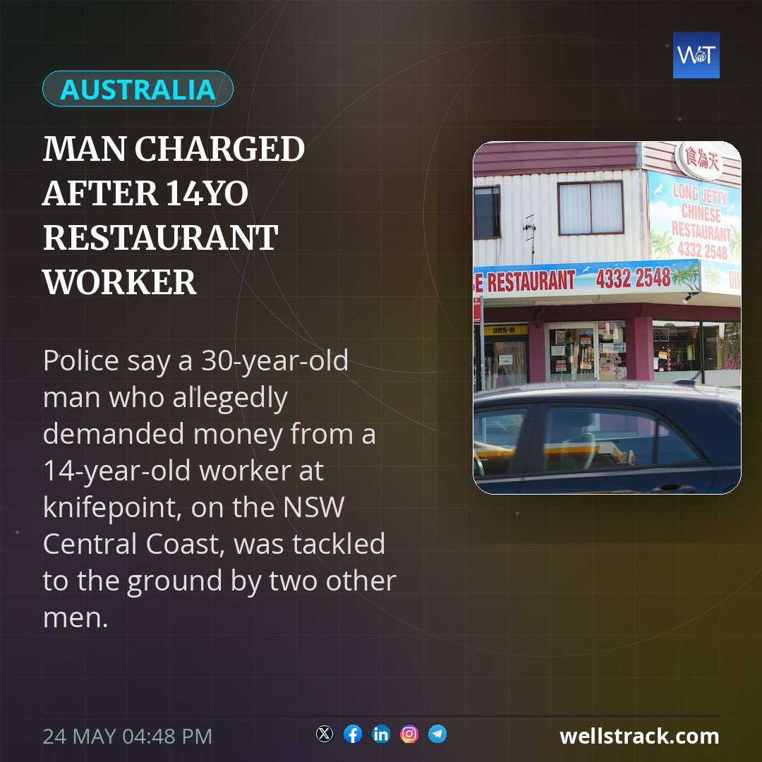 Man charged after 14yo restaurant worker threatened with knife — WellsTrack