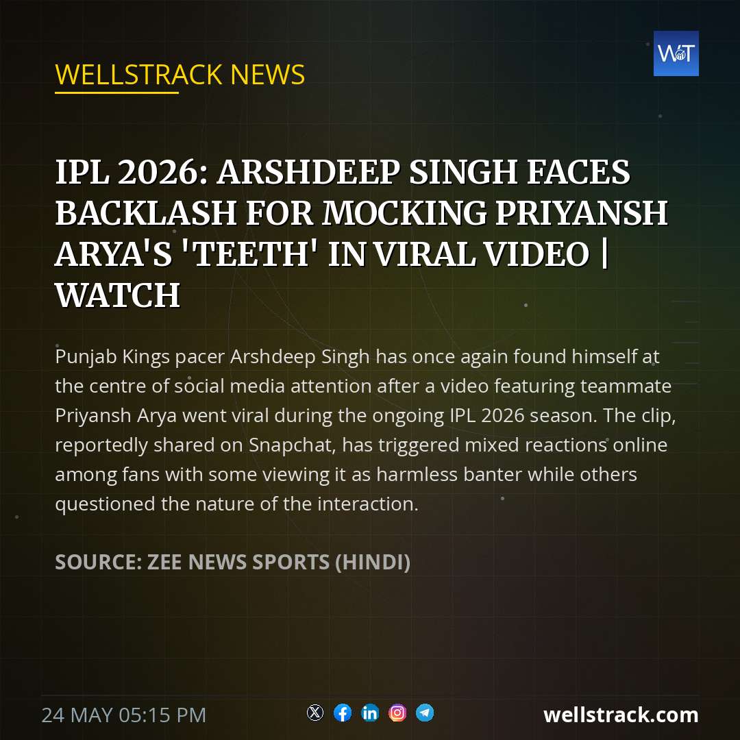 IPL 2026: Arshdeep Singh faces backlash for mocking Priyansh Arya's 'teeth' in viral video | Watch — WellsTrack