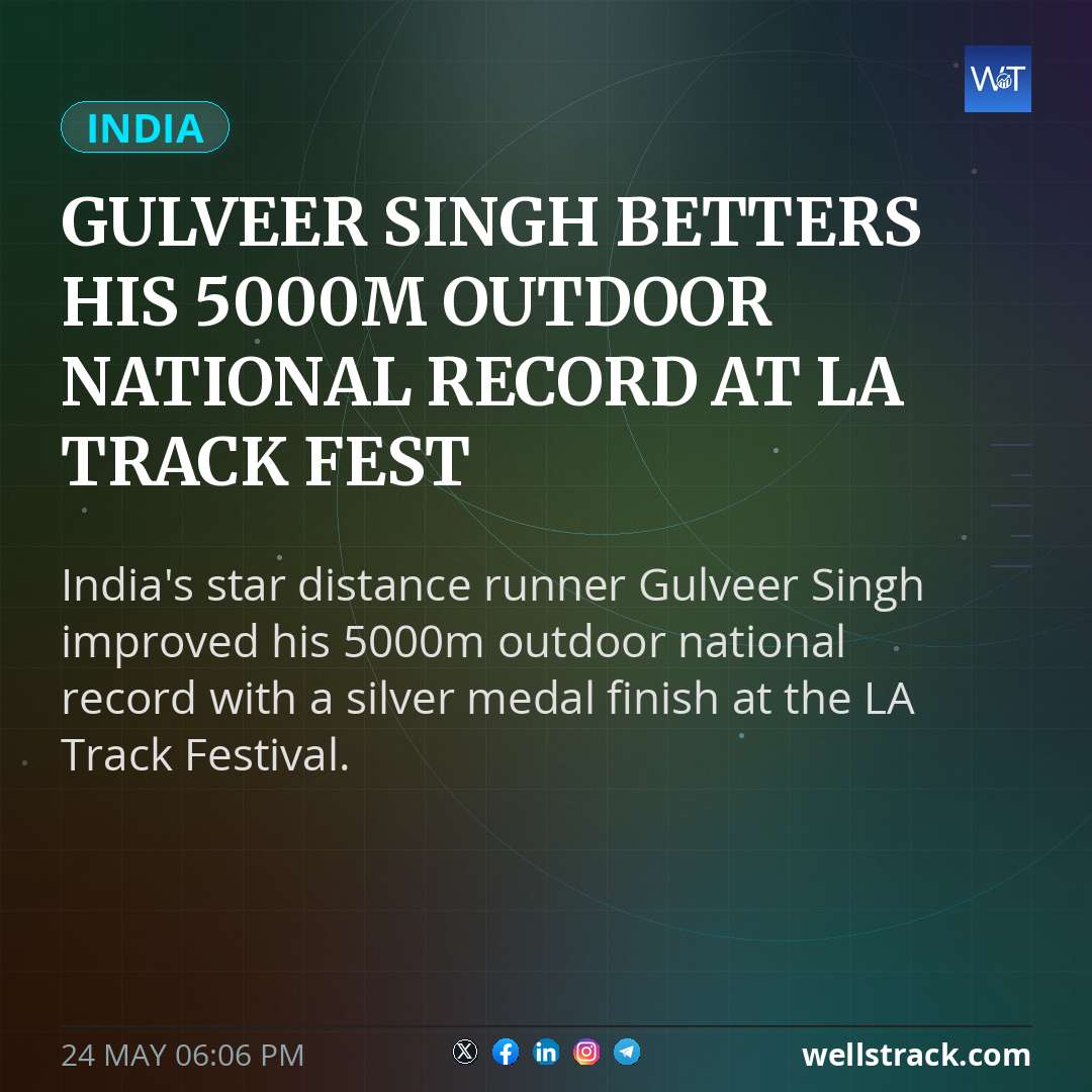 Gulveer Singh Betters His 5000m Outdoor National Record At LA Track Fest — WellsTrack