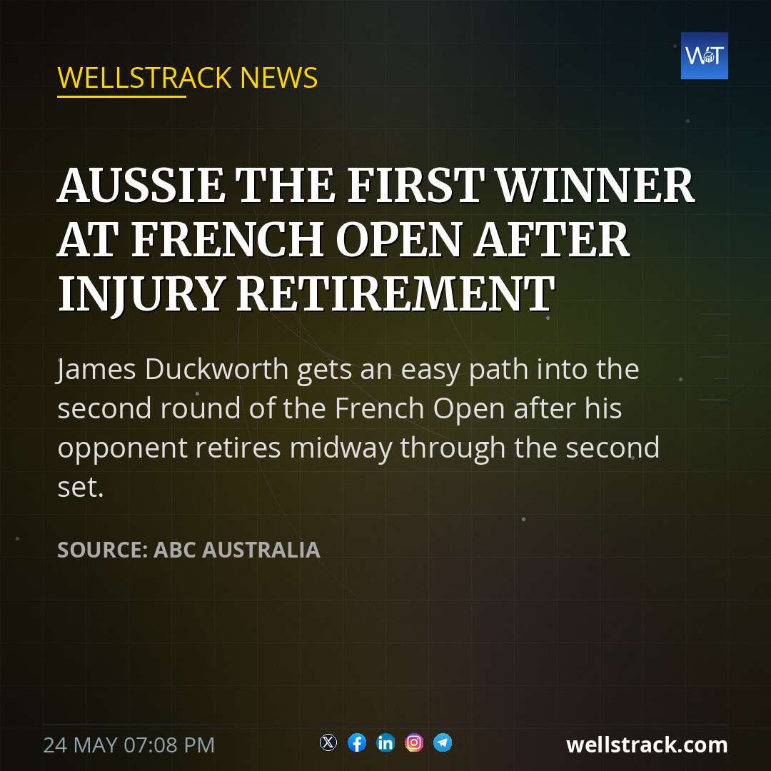 Aussie the first winner at French Open after injury retirement — WellsTrack