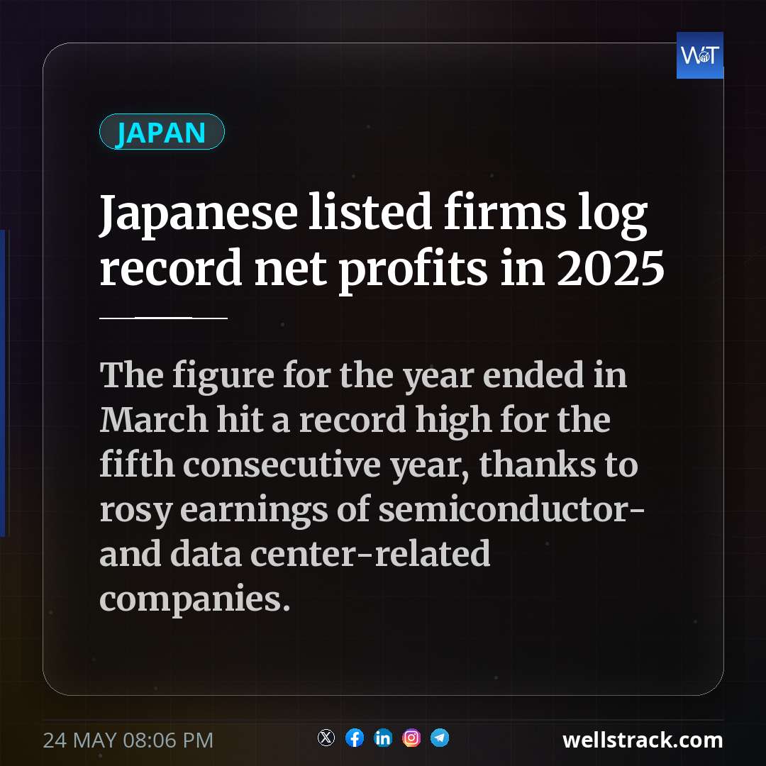 Japanese listed firms log record net profits in 2025 — WellsTrack