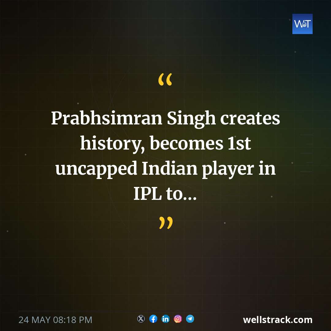 Prabhsimran Singh creates history, becomes 1st uncapped Indian player in IPL to... — WellsTrack